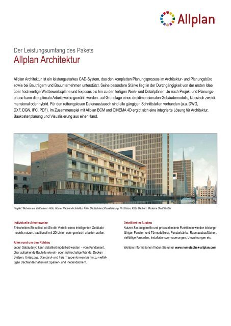 Datenblatt Allplan Architektur - Nemetschek Allplan