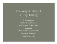 The Why & How of X-Ray Timing - HEASARC - NASA