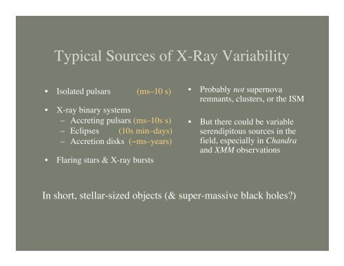 The Why & How of X-Ray Timing - HEASARC - NASA