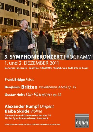 3. Symphoniekonzert - Tiroler Symphonie Orchester Innsbruck