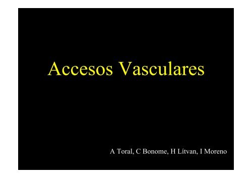 Accesos Vasculares