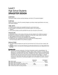 Level II High School Students DRAGSTER DESIGN