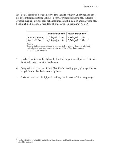 Opgave 3. Tamiflu