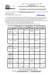 RÃ©sumÃ©s des communications - SociÃ©tÃ© d'Electromyographie Clinique