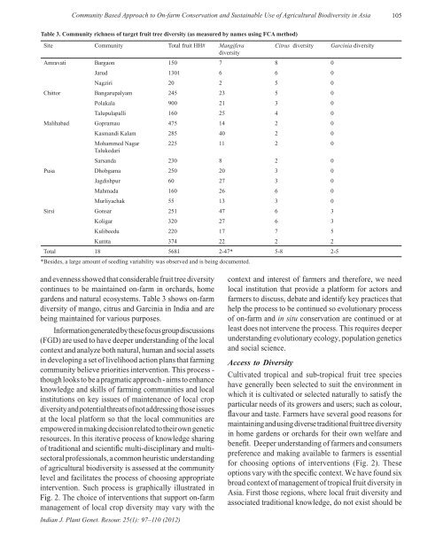 indian society of plant genetic resources - Bioversity International