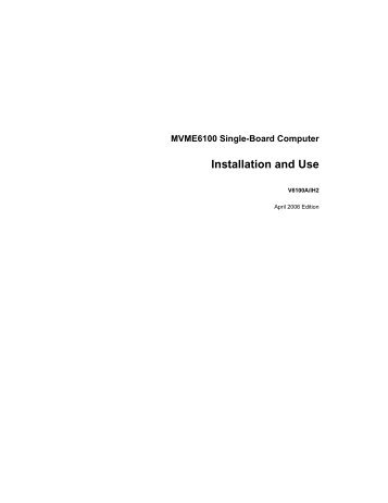MOTLoad Firmware Package User's Manual - Bustec