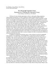 Expository essay about education