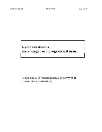 Ladda ned rapporten (709 kB) - Skolverket