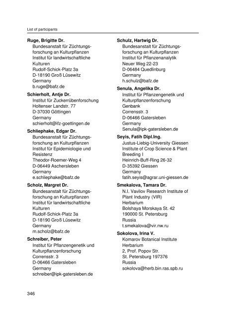 Schriften zu Genetischen Ressourcen - Genres