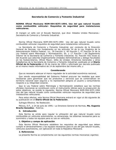 NOM-094-SCFI-1994 - SecretarÃ­a de EnergÃ­a