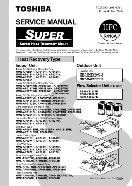 SERVICE MANUAL - Toshiba