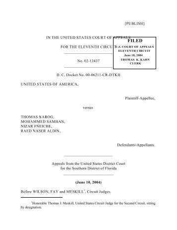 USA v. Thomas Narog - Court of Appeals - 11th Circuit