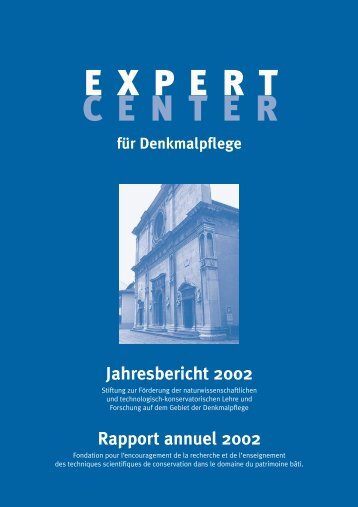 Jahresbericht 2002 - Berner Münster-Stiftung