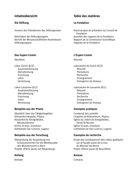 Jahresbericht 2002 - Berner Münster-Stiftung