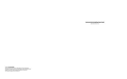 Jahresbericht 2010 pdf - Denkmalpflege - Kanton Basel-Stadt