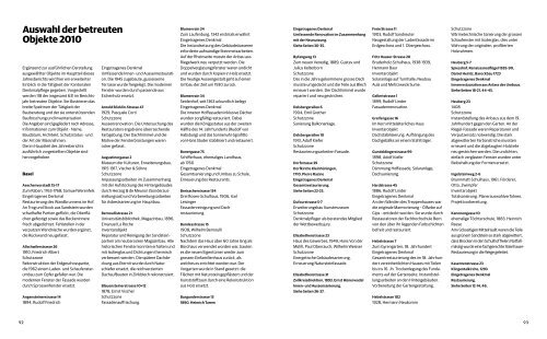 Jahresbericht 2010 pdf - Denkmalpflege - Kanton Basel-Stadt