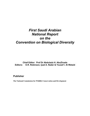 CBD First National Report - Saudi Arabia (English version)