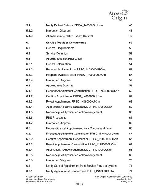 Choose and Book Compliance Document (PDF, 850Kb)