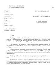 TRIBUNAL ADMINISTRATIF DE NOUVELLE-CALEDONIE NÂ°0848