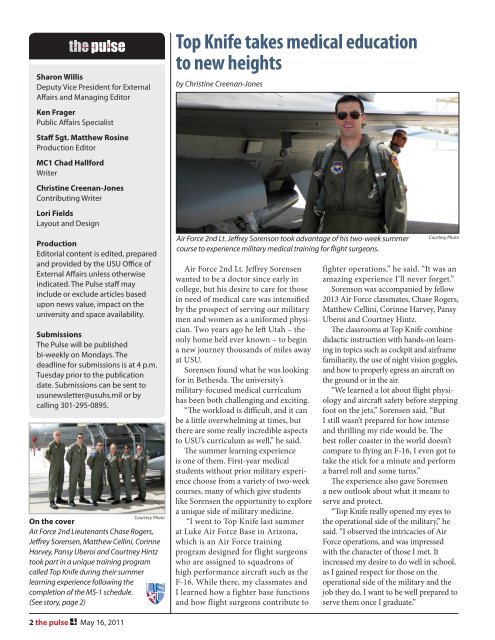 Vol. 6, Issue 9 05/16/11 - Uniformed Services University of the ...