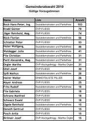 Gemeinderatswahl 2010 - Fliess