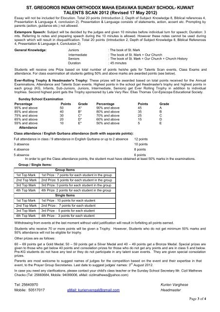 Talent Scan 2012 Notice and Registration Form - St.Gregorios ...