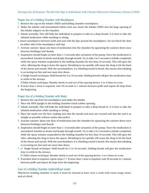 Nursing Care of Dyspnea: The 6th Vital Sign in Individuals with ...