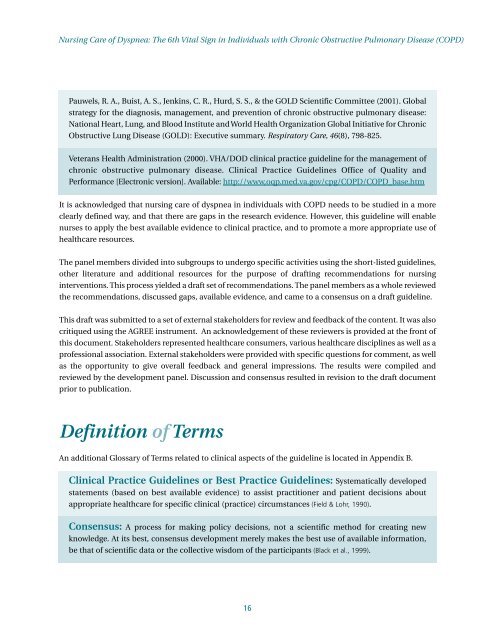 Nursing Care of Dyspnea: The 6th Vital Sign in Individuals with ...