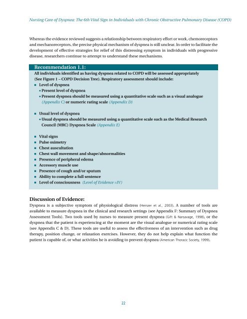 Nursing Care of Dyspnea: The 6th Vital Sign in Individuals with ...