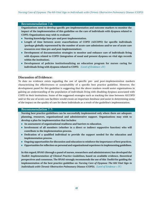 Nursing Care of Dyspnea: The 6th Vital Sign in Individuals with ...