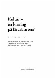 Kultur â en lÃ¶sning pÃ¥ lÃ¤rarbristen? - Framtidens kultur