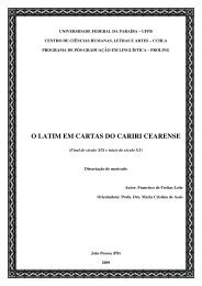 O LATIM EM CARTAS DO CARIRI CEARENSE - DSpace/UFPB (REI)