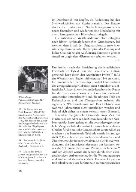 Denkmalpflege in der Stadt Bern 2001-2004 - Berner Zeitschrift für ...