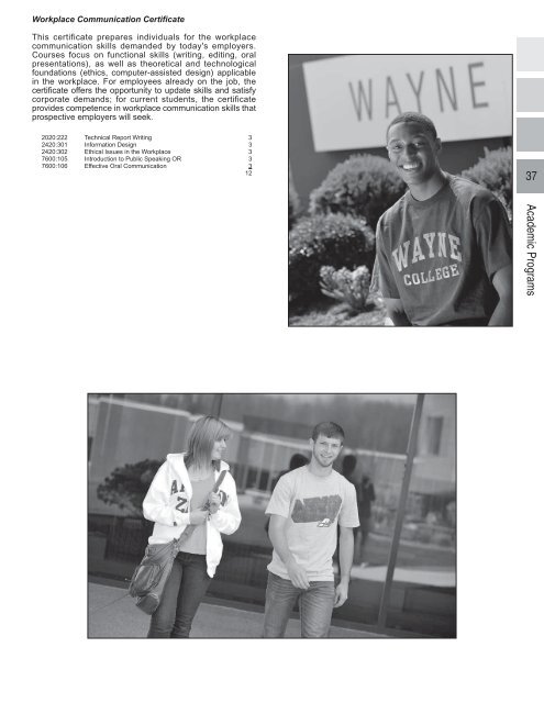 Academic Catalog - The University of Akron : Wayne College