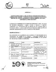 AVISO No. 1 - GobernaciÃ³n de Antioquia