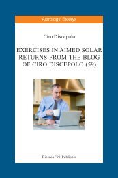 Exercises in Aimed Solar Returns from the Blog of ... - cirodiscepolo.it