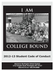 Code of Conduct - Alamance-Burlington School System