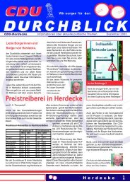 Durchblick - CDU-Stadtverband Herdecke