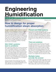 Engineering Humidification - DRI-STEEM