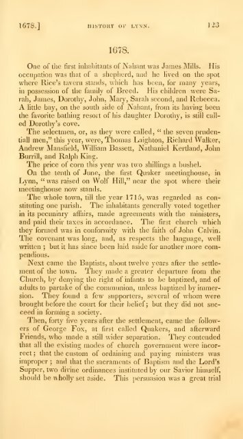 The history of Lynn - Lynn Massachusetts Genealogy Project