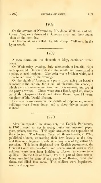 The history of Lynn - Lynn Massachusetts Genealogy Project