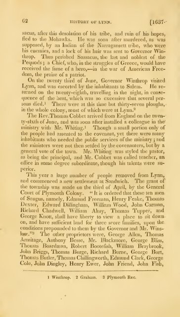 The history of Lynn - Lynn Massachusetts Genealogy Project