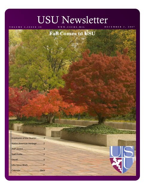 Usu Fall 2022 Calendar Usu Newsletter - Uniformed Services University Of The Health ...