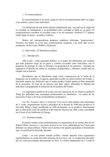 1.- El contractualismo. El contractualismo es la teoría ... - Plan alfa