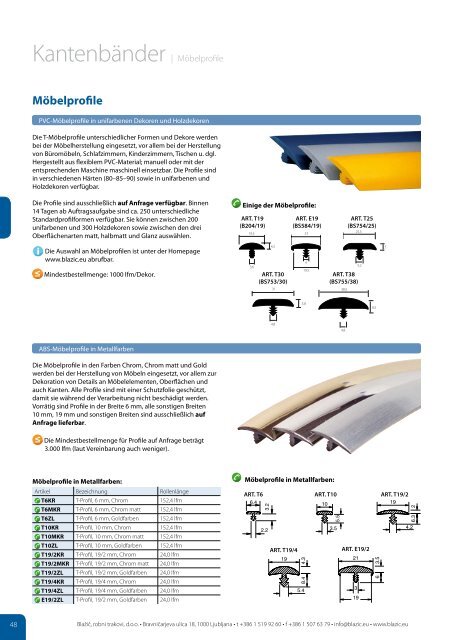 ABS-Kantenbänder - Blažič, robni trakovi, doo