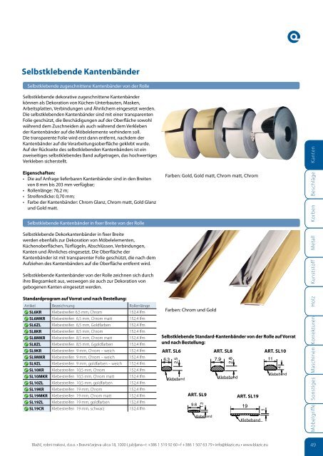 ABS-Kantenbänder - Blažič, robni trakovi, doo