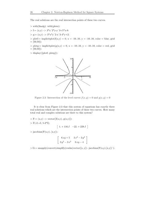 Principles of Linear Algebra With Maple The NewtonâRaphson ...