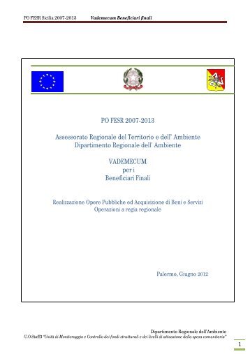 Vademecum beneficiari Sicilia.pdf - Regione Siciliana