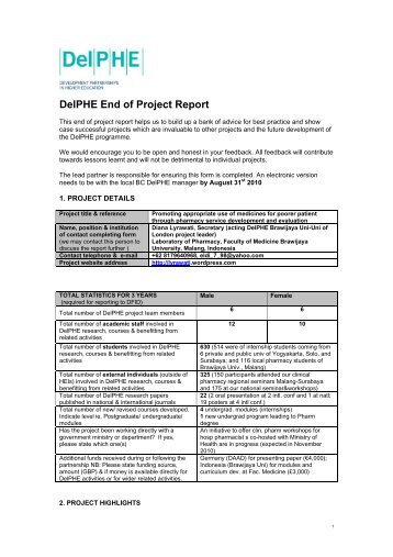 DelPHE End of Project Report - Blogs