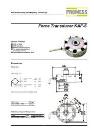 Force Transducer KAF-S - Promess Gesellschaft fÃ¼r Montage